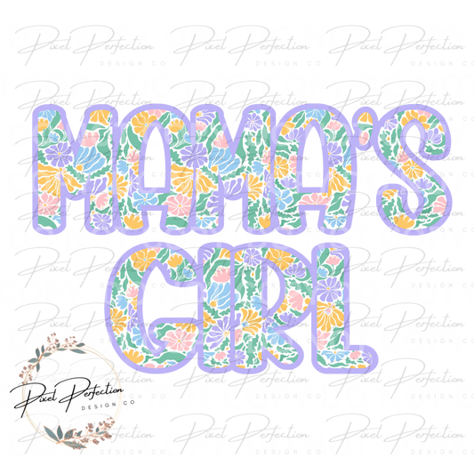 Spring floral mamas girl png