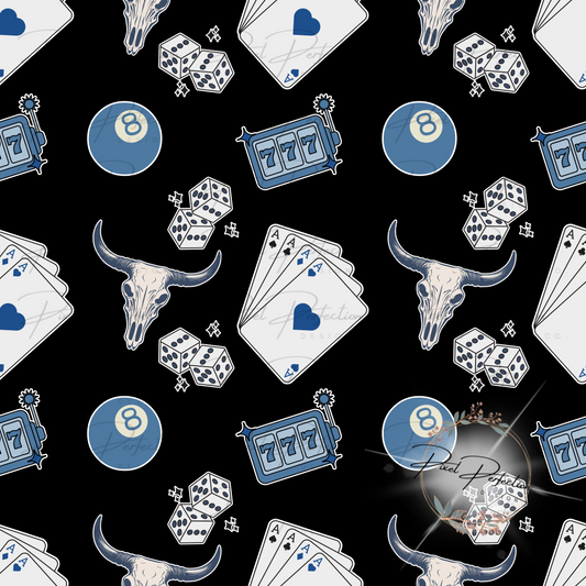 Blue girlie lucky western seamless