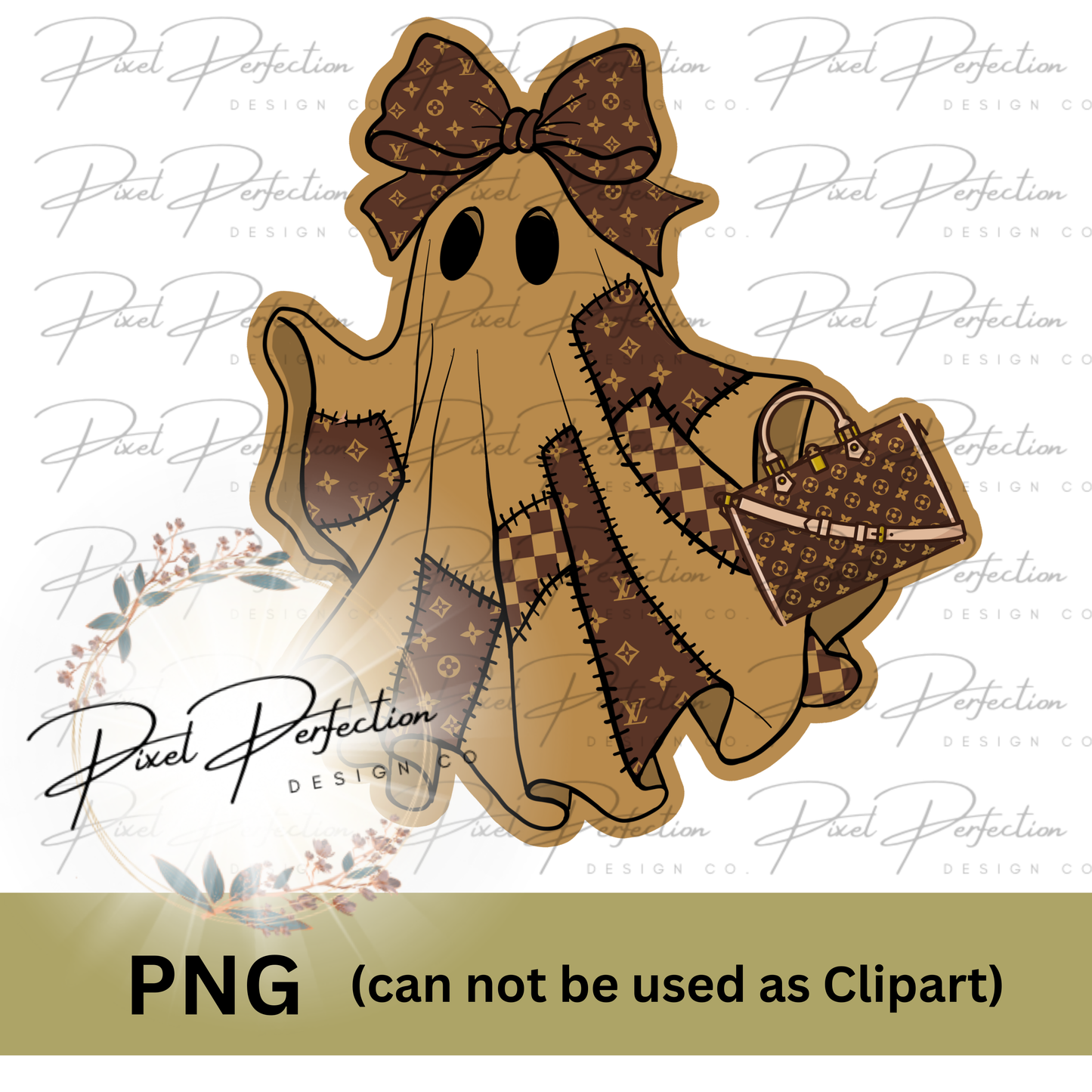 Boujee patchwork ghost PNG