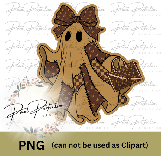 Boujee patchwork ghost PNG