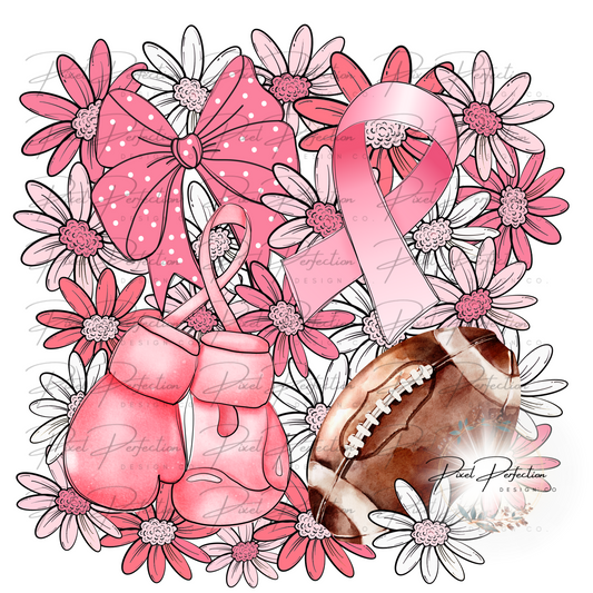 Fight like a girl breast cancer awareness pink out PNG