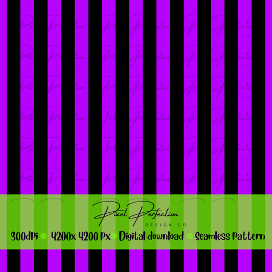 Halloween BJ black and neon purple stripes seamless