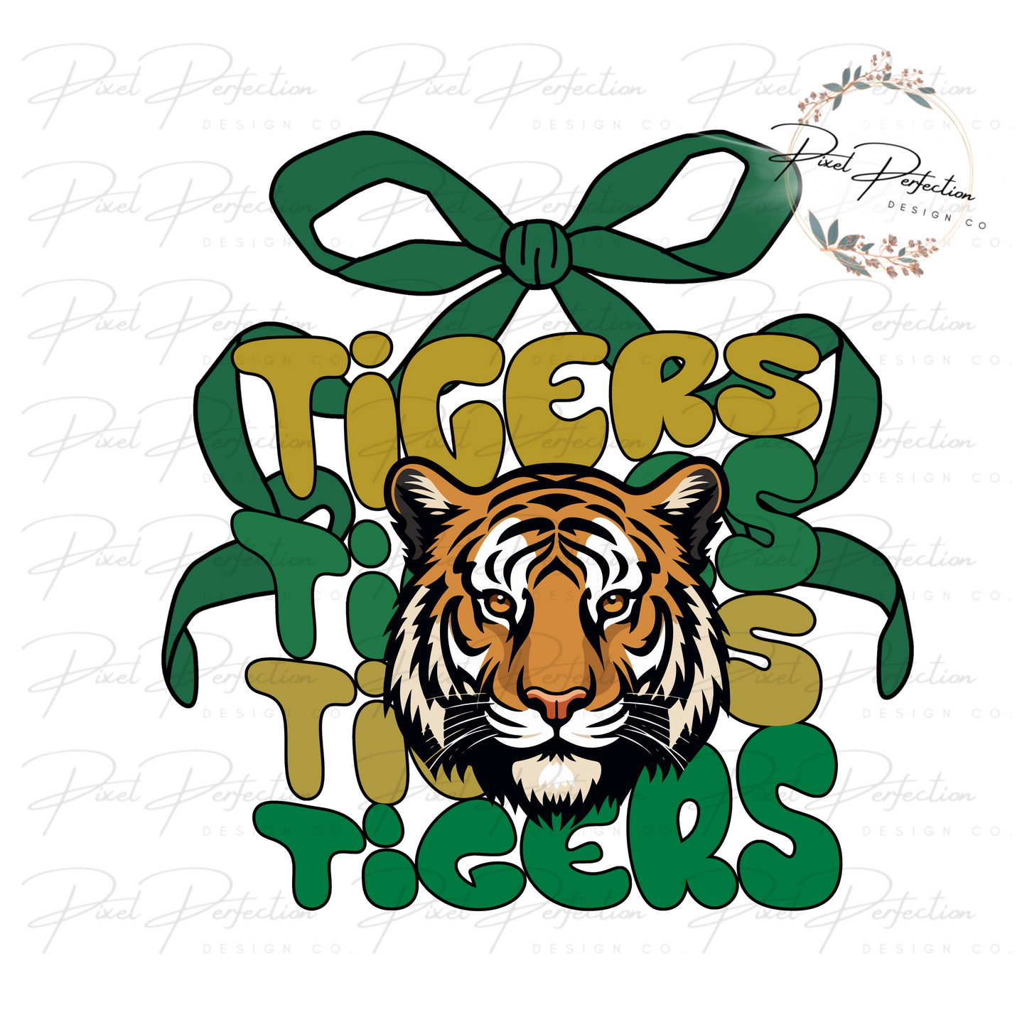 Tigers coquette Bow PNG