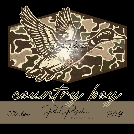Southern boy Camo frame duck png