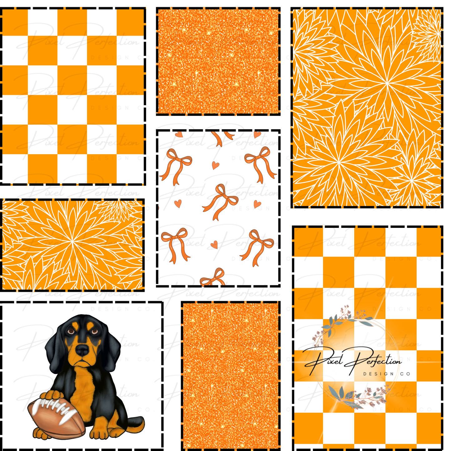 Tennessee Football patchwork seamless