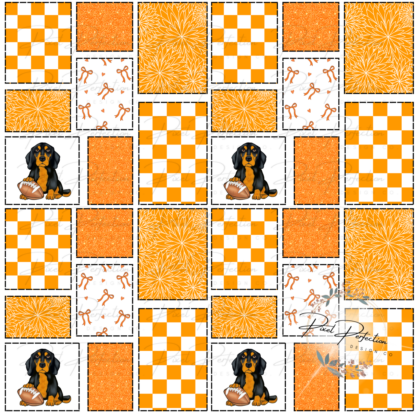 Tennessee Football patchwork seamless