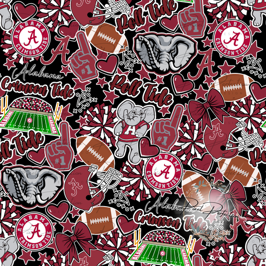 Alabama football collage seamless