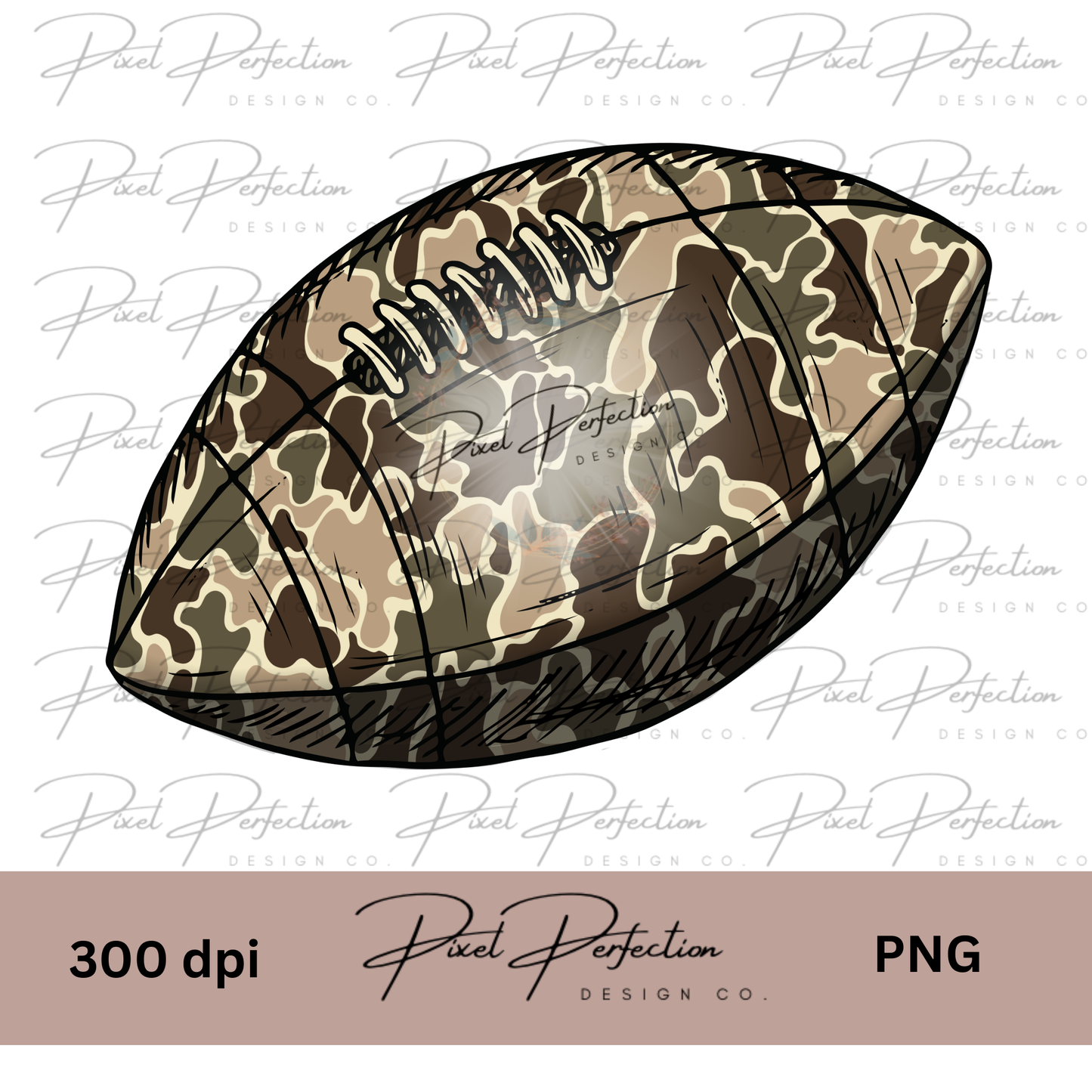 Green tan and brown Camo football png