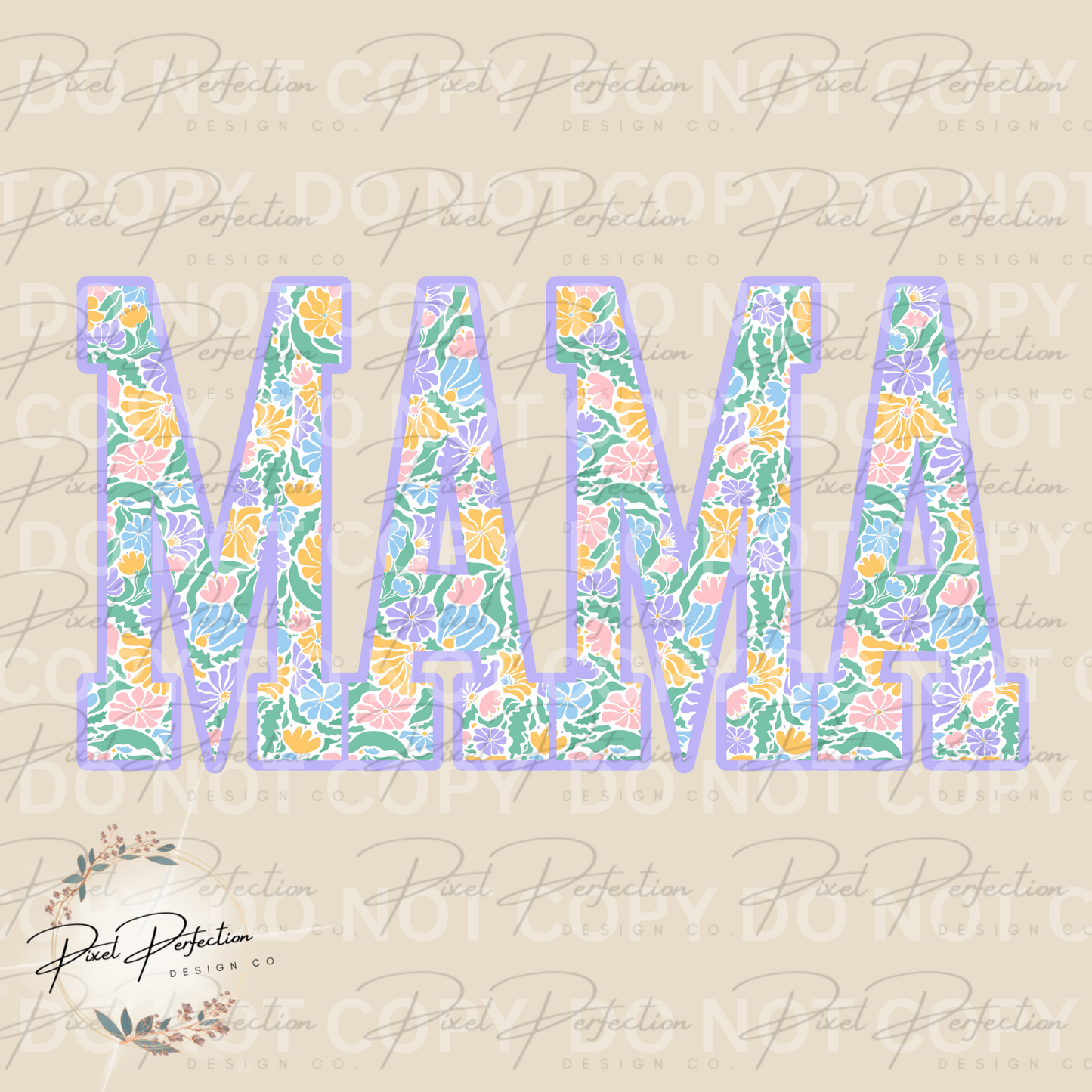 Spring floral mama png