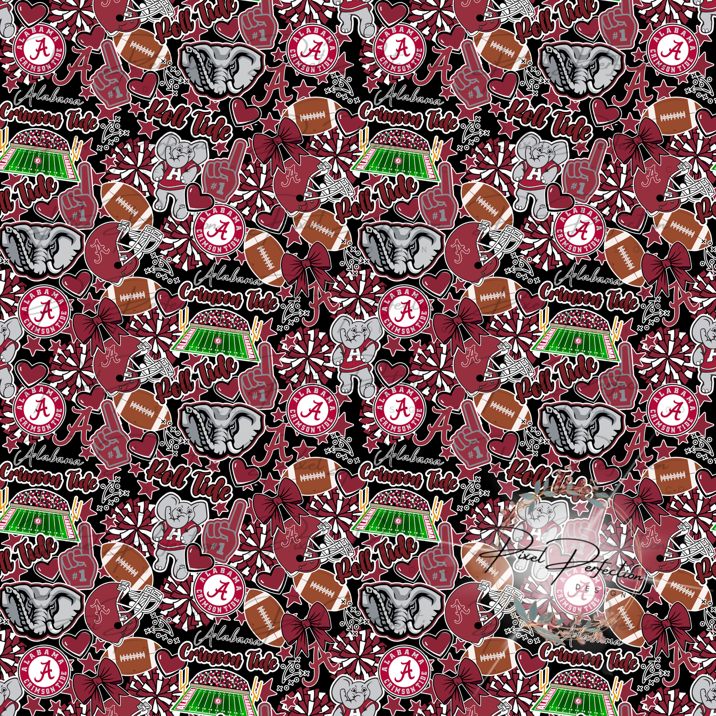 Alabama football collage seamless