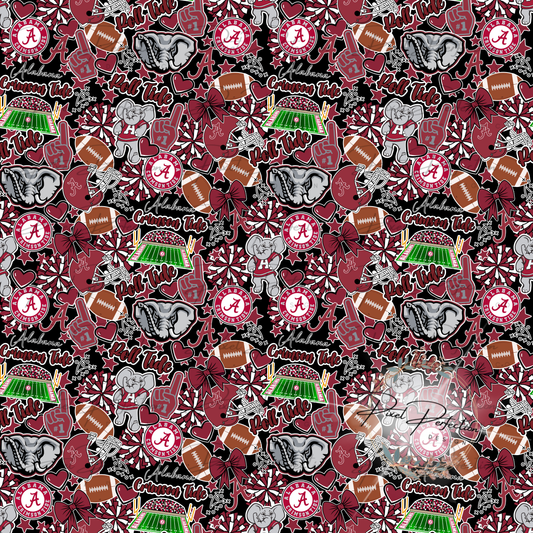 Alabama football collage seamless