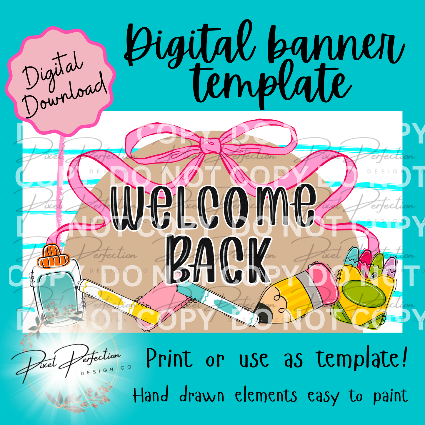 Back to school welcome back banner template