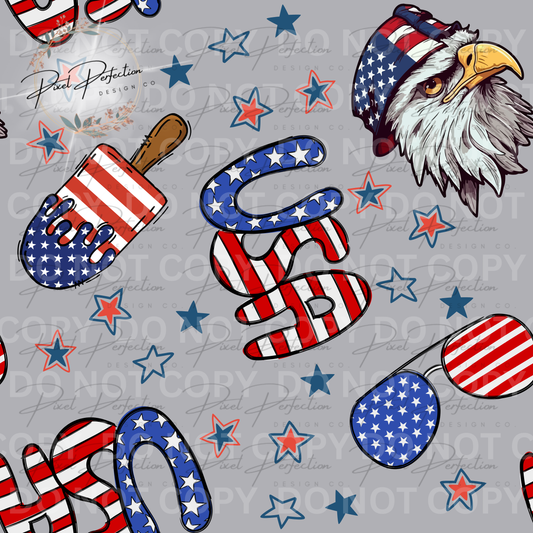 Fourth of July boy USA seamless