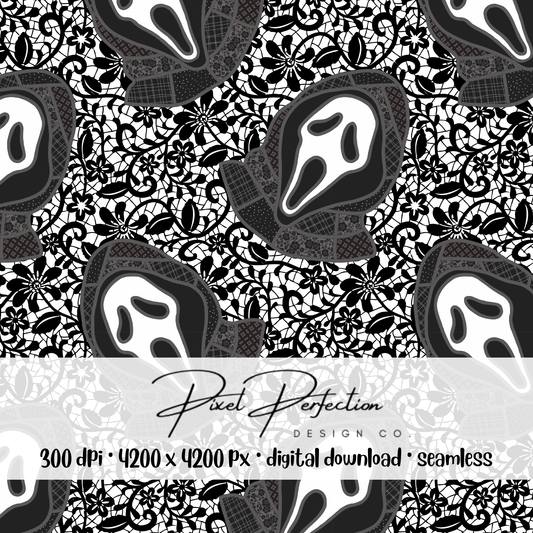 Ghostface faux lace seamless