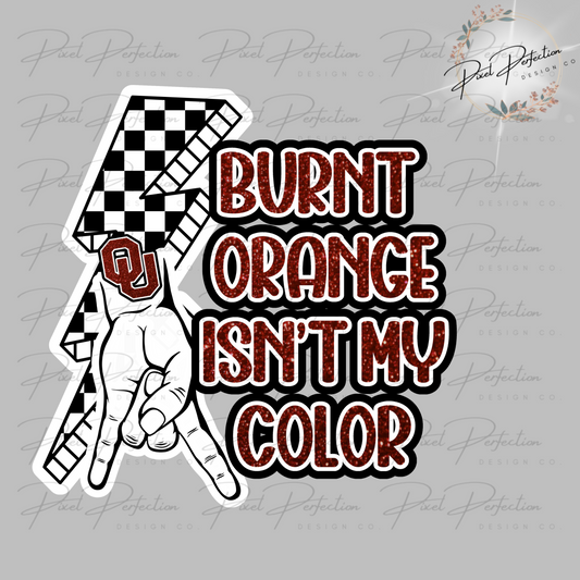 OU Burnt orange isn’t my color horns down PNG