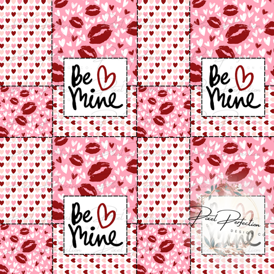 Be mine valentines patchwork seamless