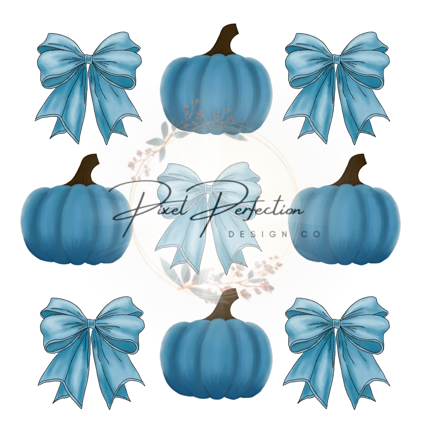 Pretty in blue fall PNG