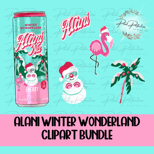 winter wonderland drink clipart bundle