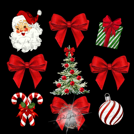 Red coquette Christmas png