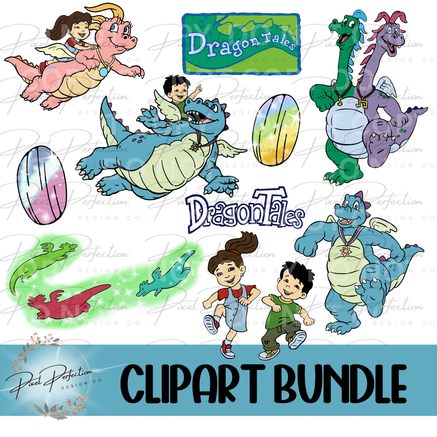 Dragon Tales clipart bundle