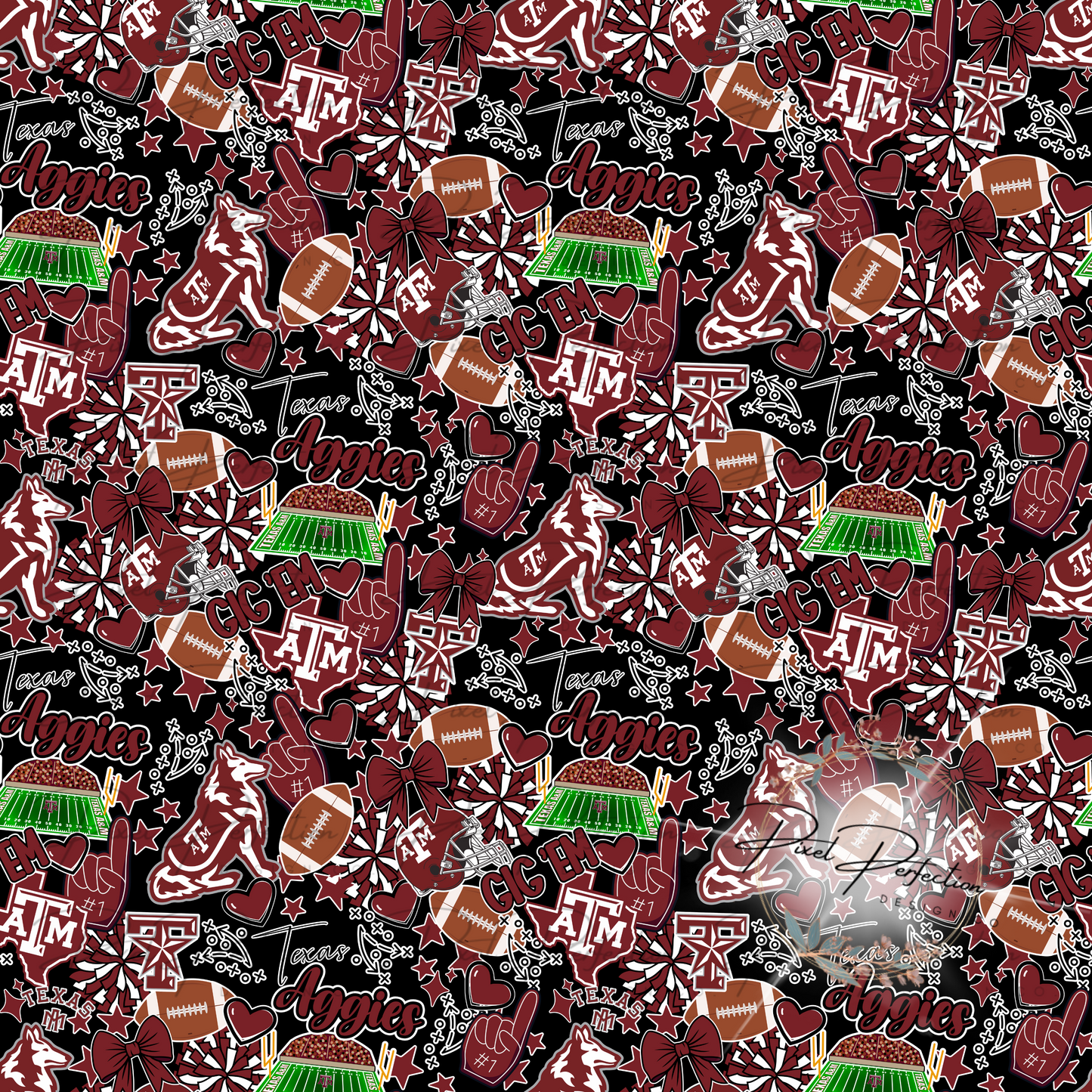 Aggies football seamless file