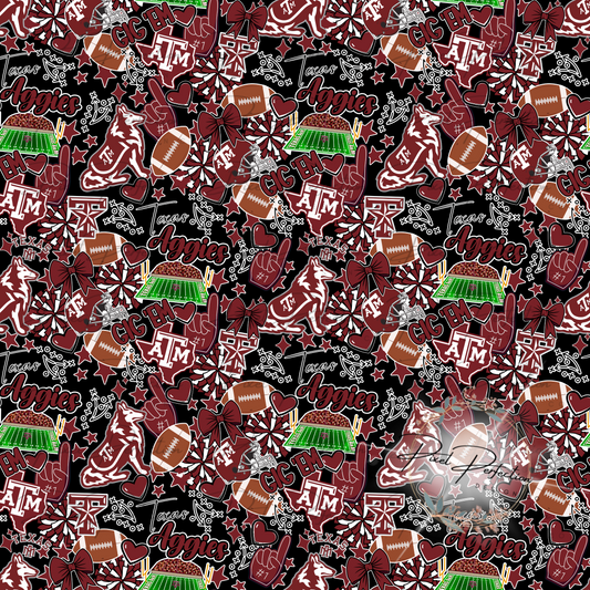 Aggies football seamless file