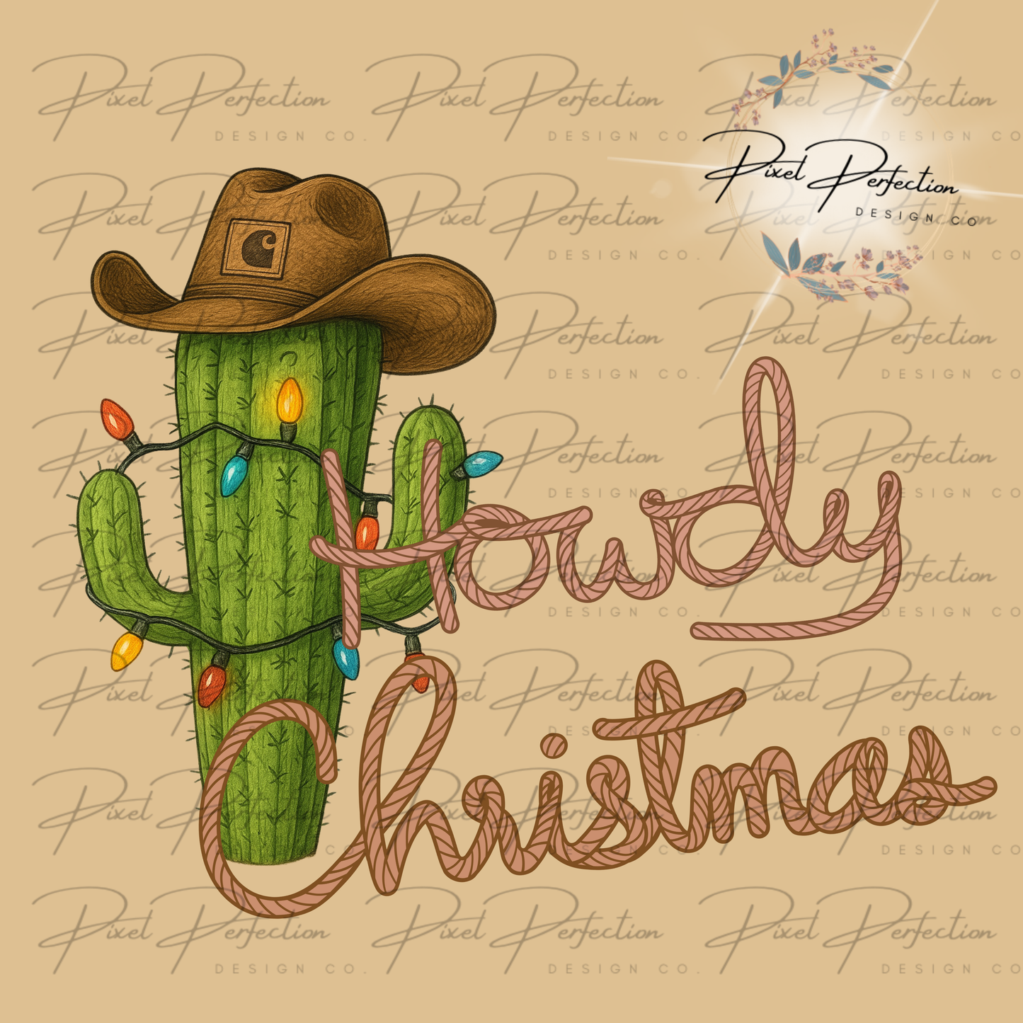 Howdy Christmas cactus western PNG