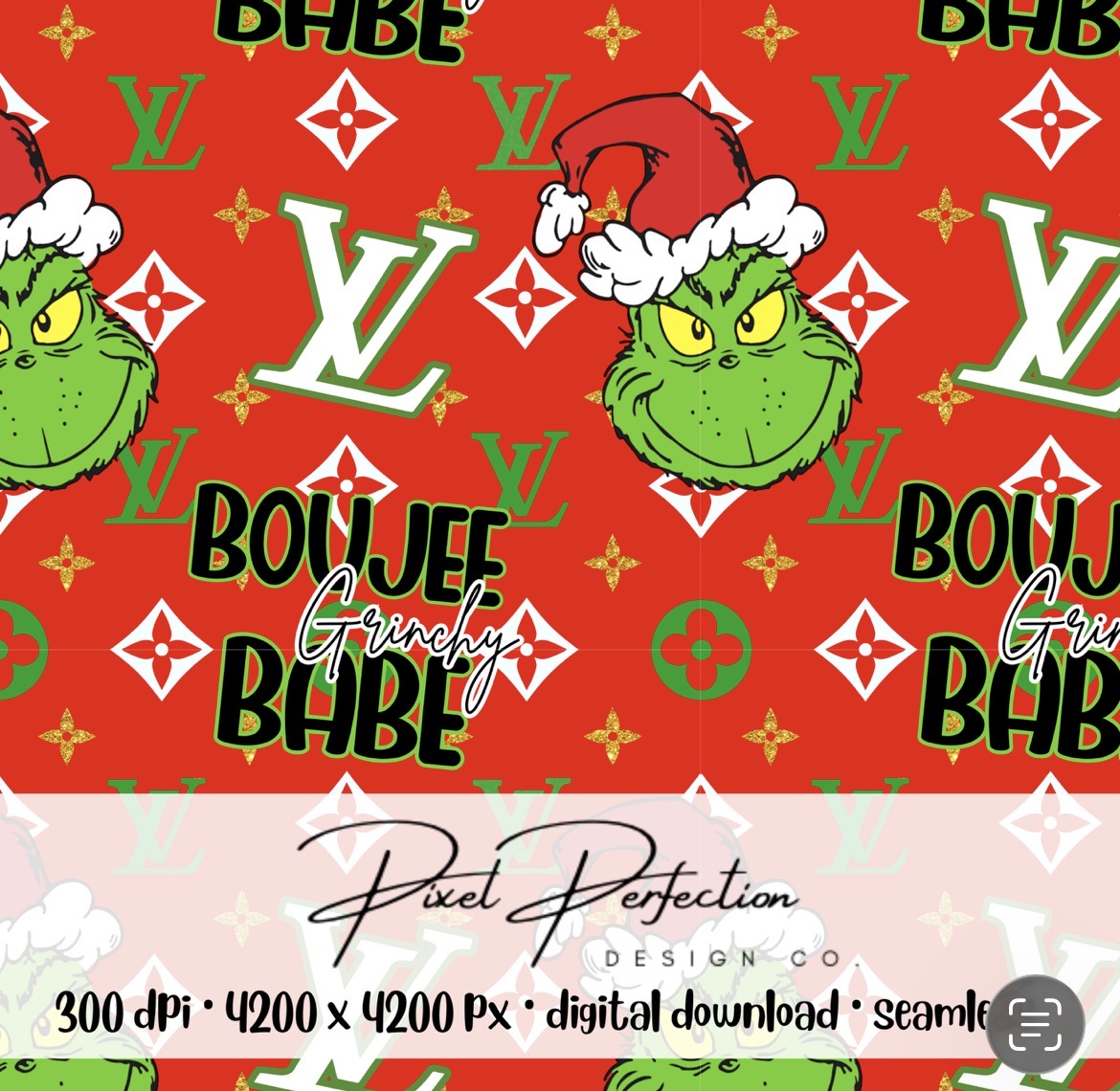 Boujee Babe Green guy seamless