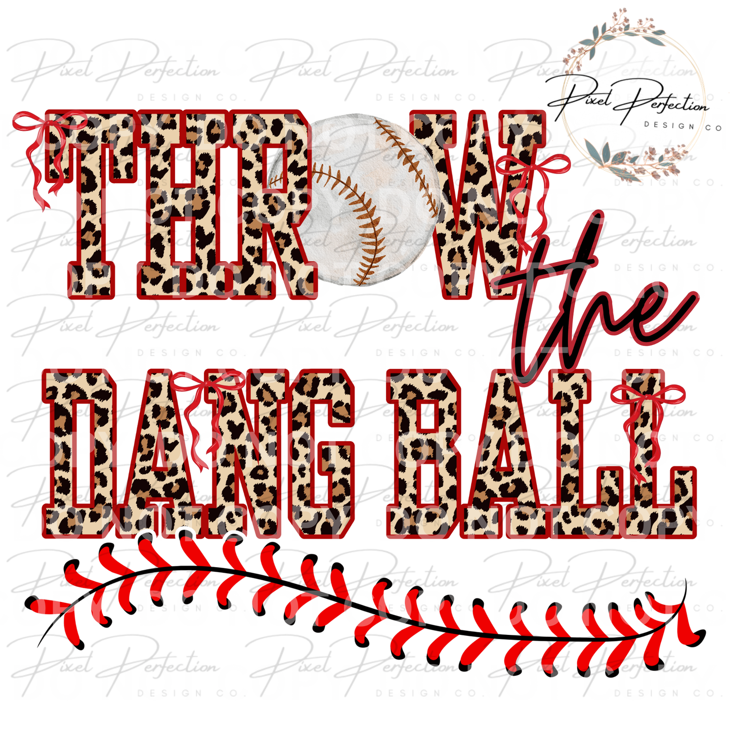 Throw the dang ball leopard print