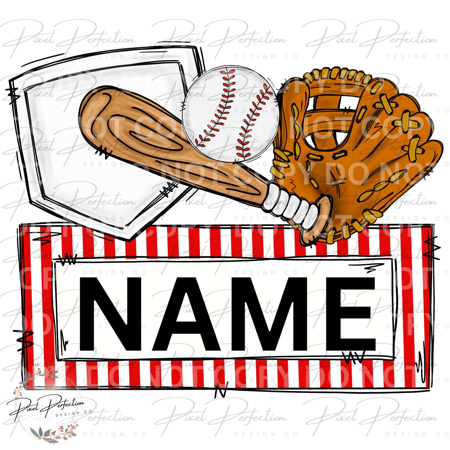Baseball name plate