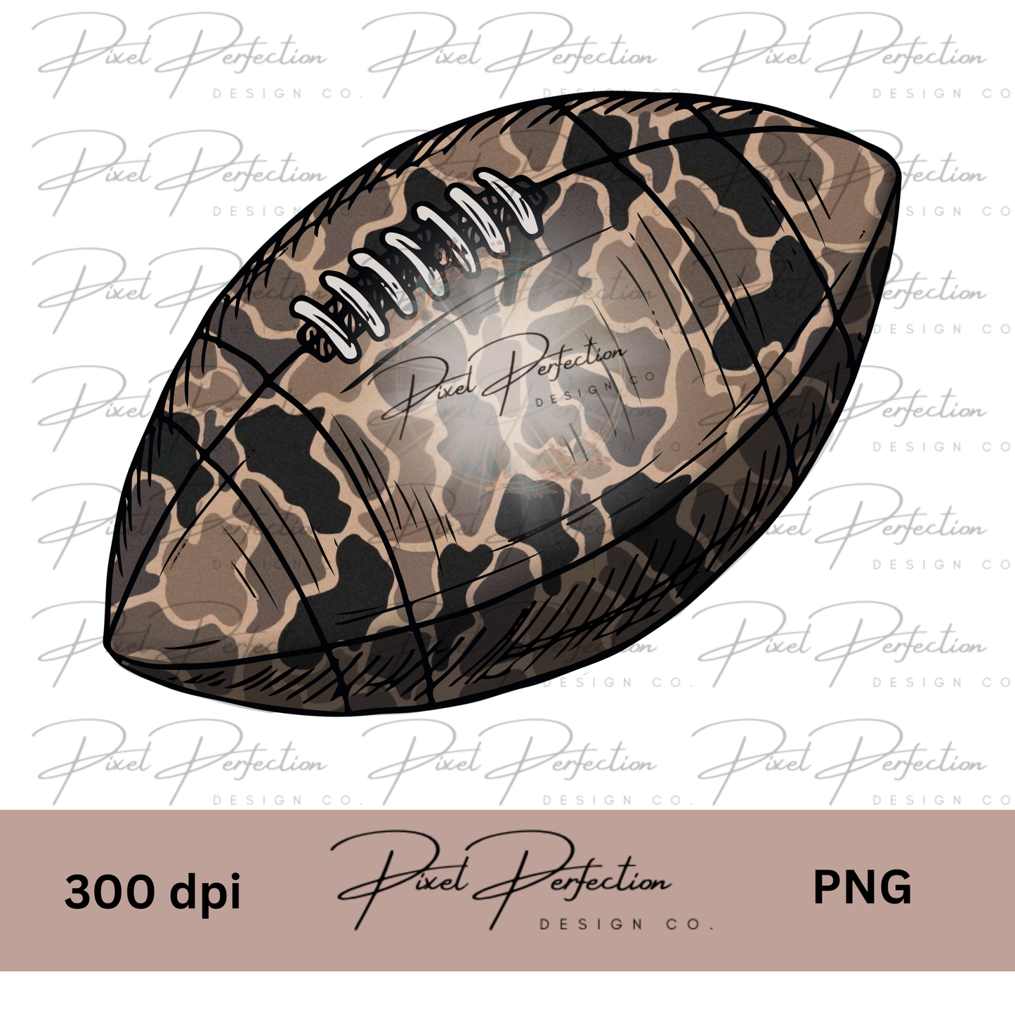 Brown and black Camo football png