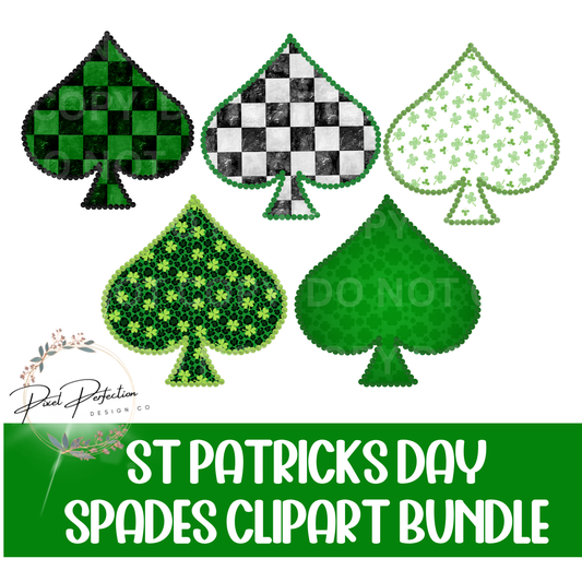 St Patrick’s Day spades clipart bundle