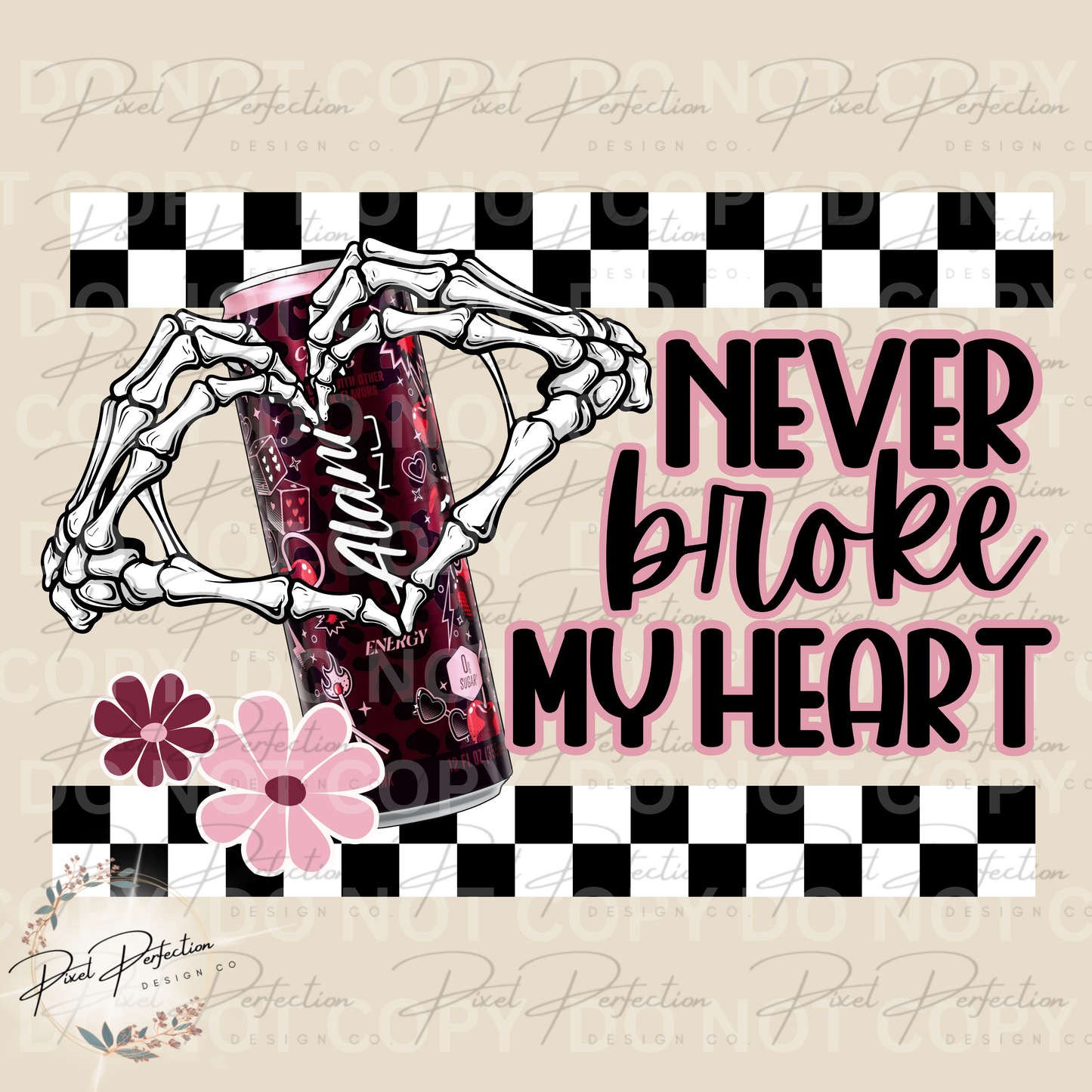 Alani checkered and flowers png