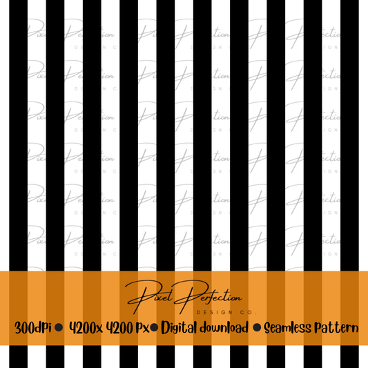Halloween BJ black and white stripe seamless