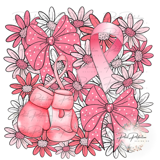 Fight like a girl breast cancer awareness PNG