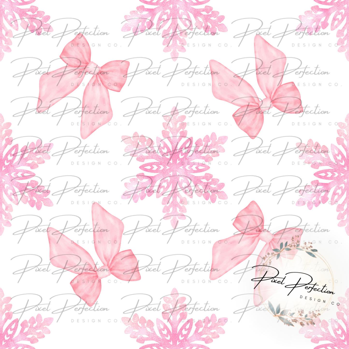 Dreaming of a Pink Christmas Seamless