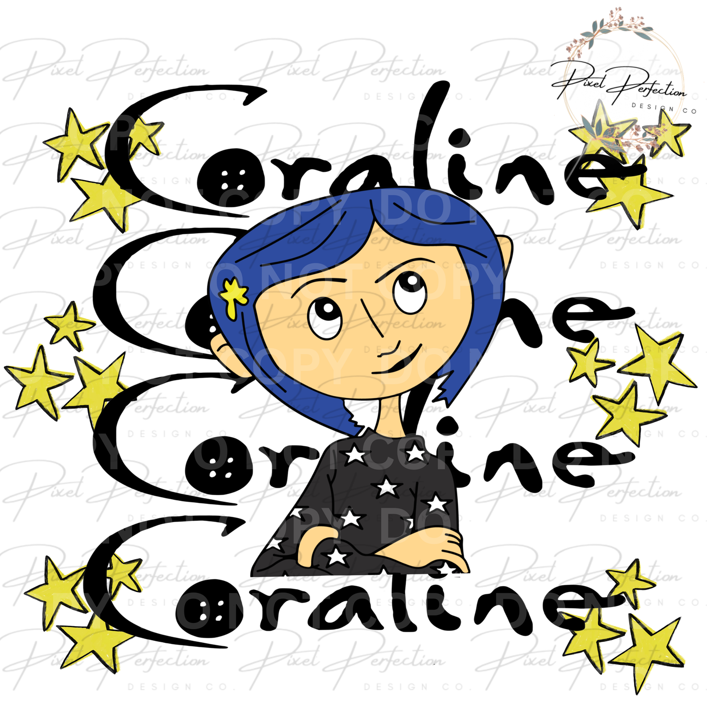 Button eyes with stars png