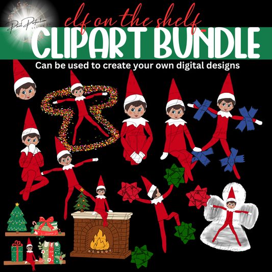 Elf on the shelf clipart bundle