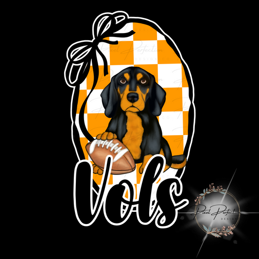 Tennessee Football Bow frame full body PNG