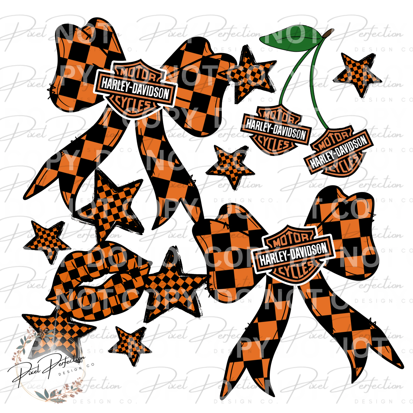 HD girl bow and star png