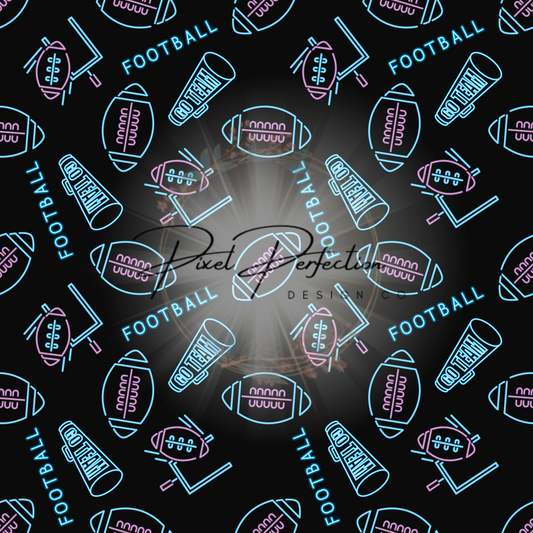 Neon football seamless