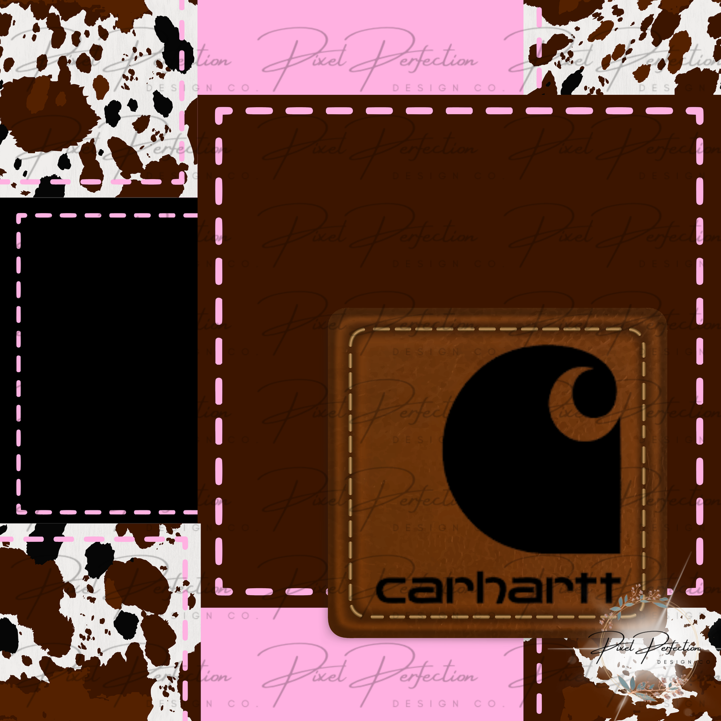 Cowprint patchwork girl seamless