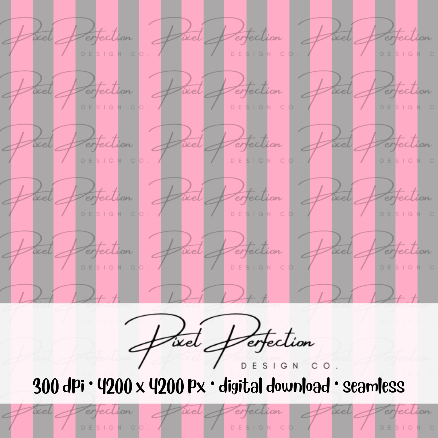 Coordinating Ghostface pink and grey stripe seamless
