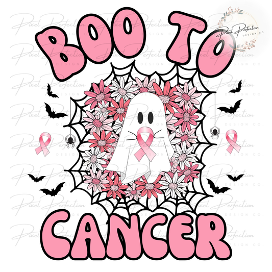 Breast cancer awareness/ pink out Boo to Cancer PNG