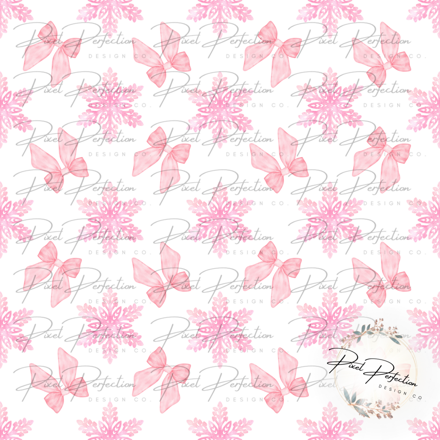 Dreaming of a Pink Christmas Seamless