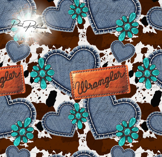 Blue Jean girly western seamless