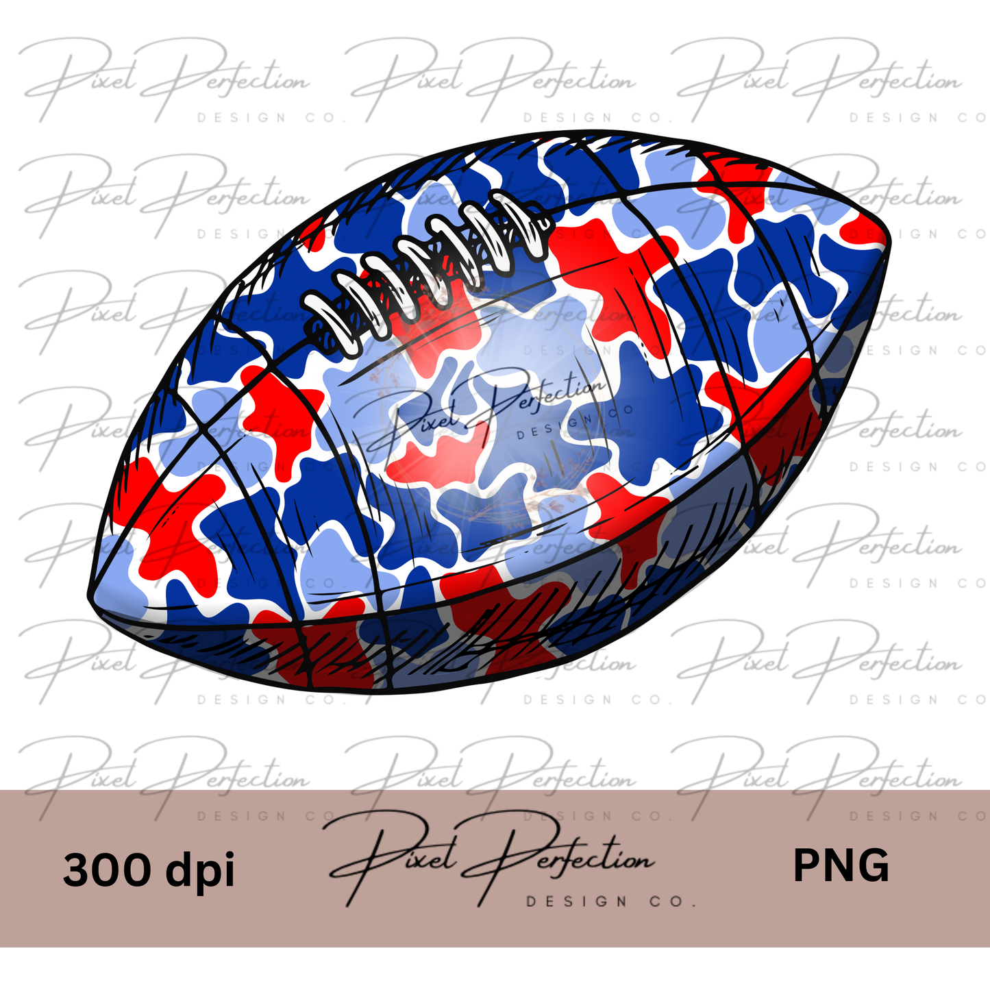 Red white and blue Camo football png