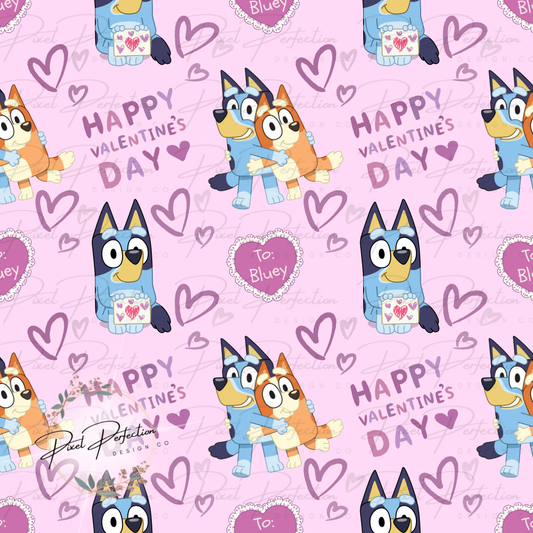 Dog Valentine’s Day happy Valentine’s Day seamless