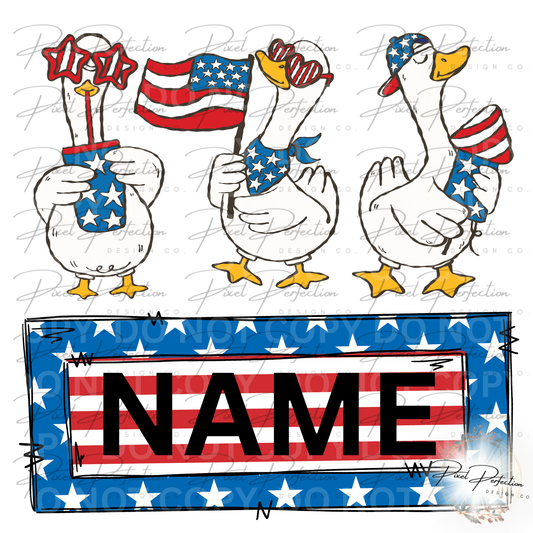 Fourth of July silly goose png
