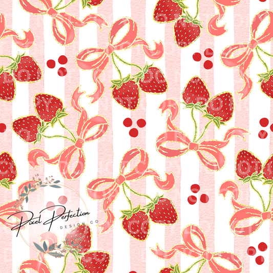 Preppy Girlie strawberries with bows